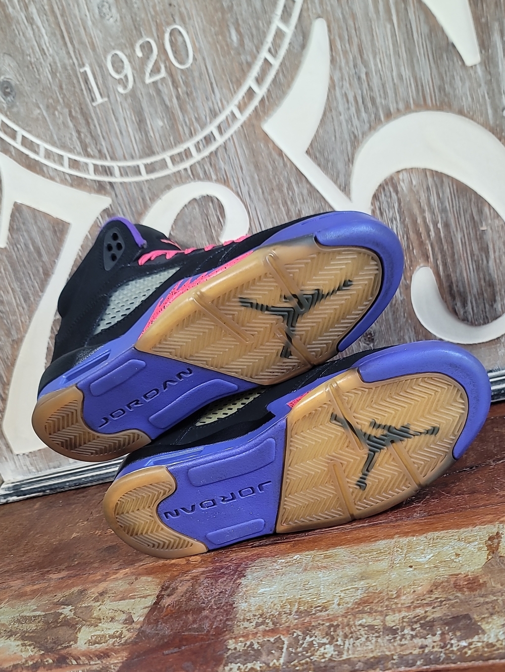 🔥 Nike Air Jordan 5 'Raptors' "Ember Glow/Fierce Purple" Wmns 8, Great Cond. - Picture 15 of 16